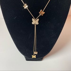 Ann Taylor Butterfly Lanyard Style Necklace, 25”-27”